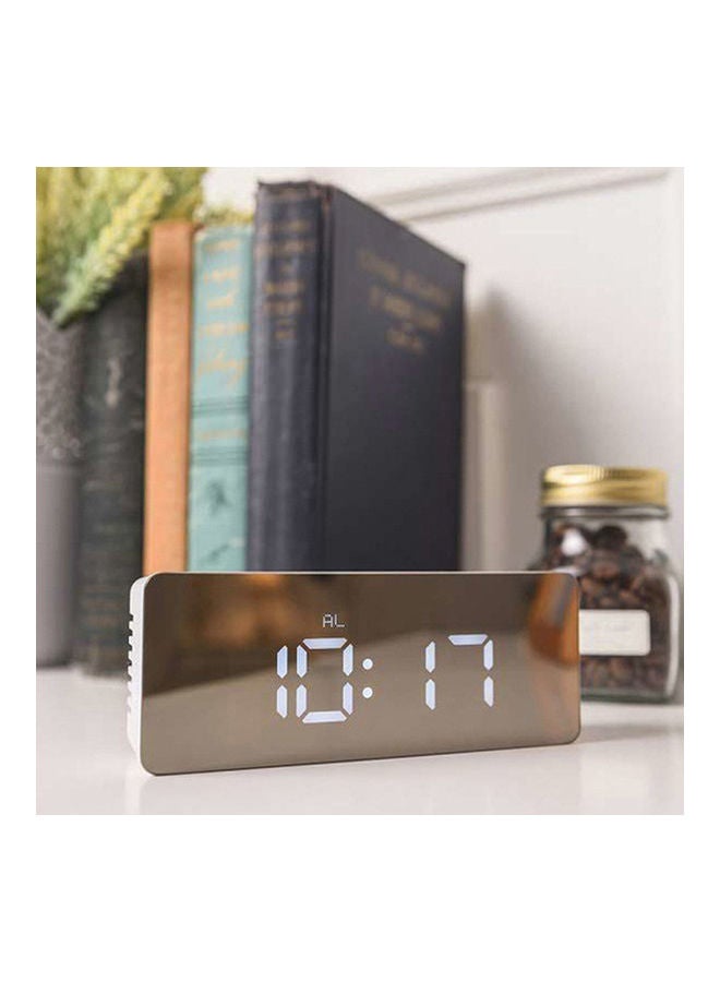 Make-up Mirror Surface Alarm Clock Digital LED Multicolour 20x10x20cm - Image 5