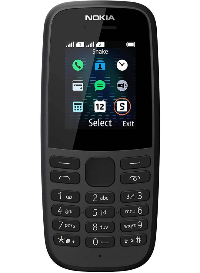 NOKIA - 105 Dual SIM Black  4MB 2G - Image 1