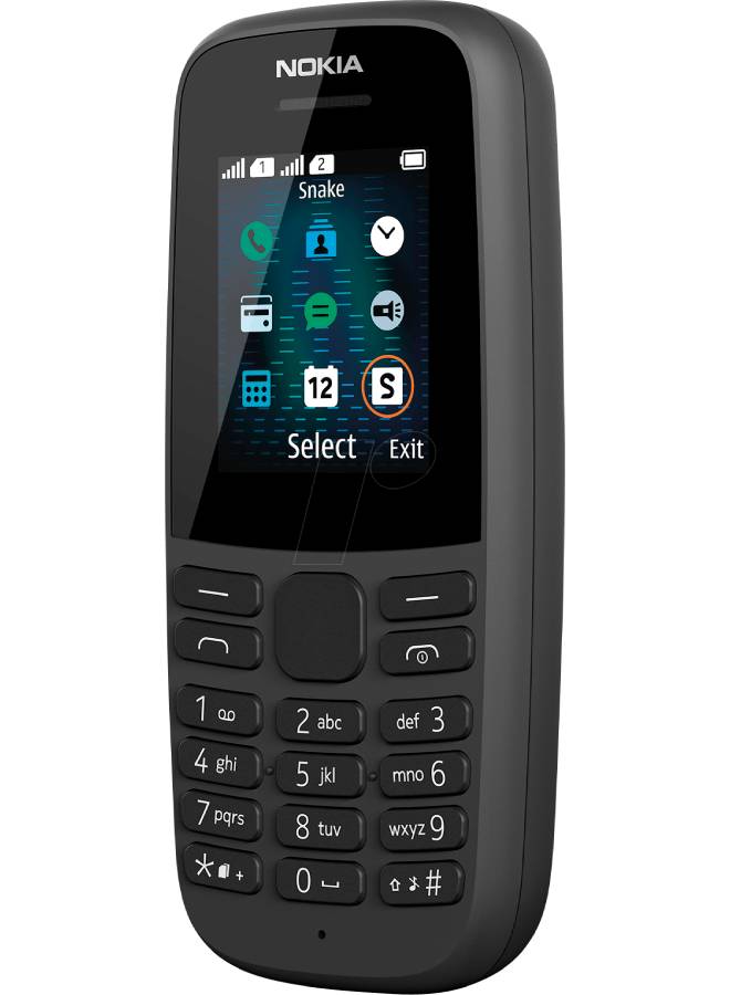 NOKIA - 105 Dual SIM Black  4MB 2G - Image 1