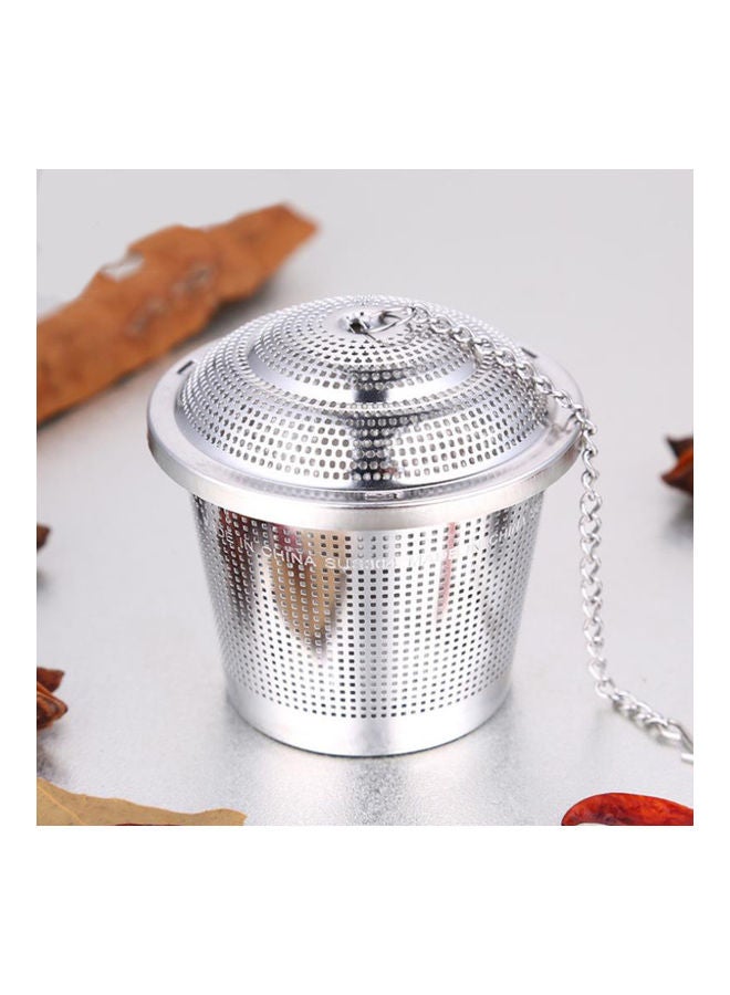 Medicinal Herbs Tea Infuser Silver 8x8x8cm - Image 3