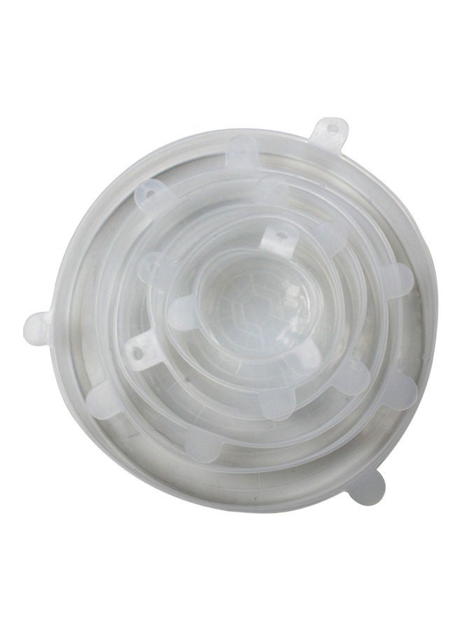 6-Piece Silicone Stretch Lids Clear 6-Piececm