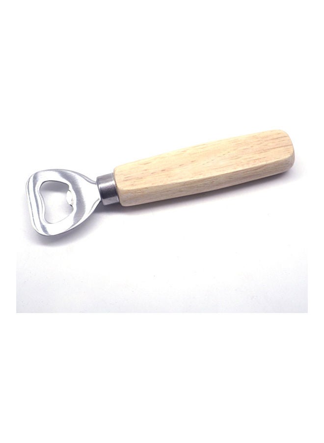 Wooden Bottle Opener Beige/Silver  - Image 1