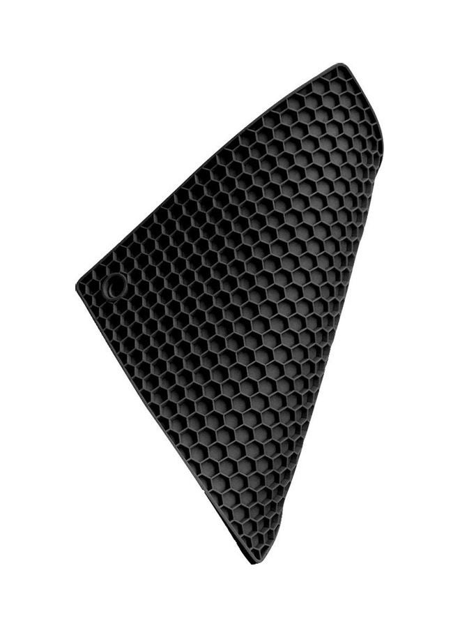 Generic - 4-Piece Silicone Hot Pot Holder Pads Black 18.6x18.6x2.05cm - Image 1