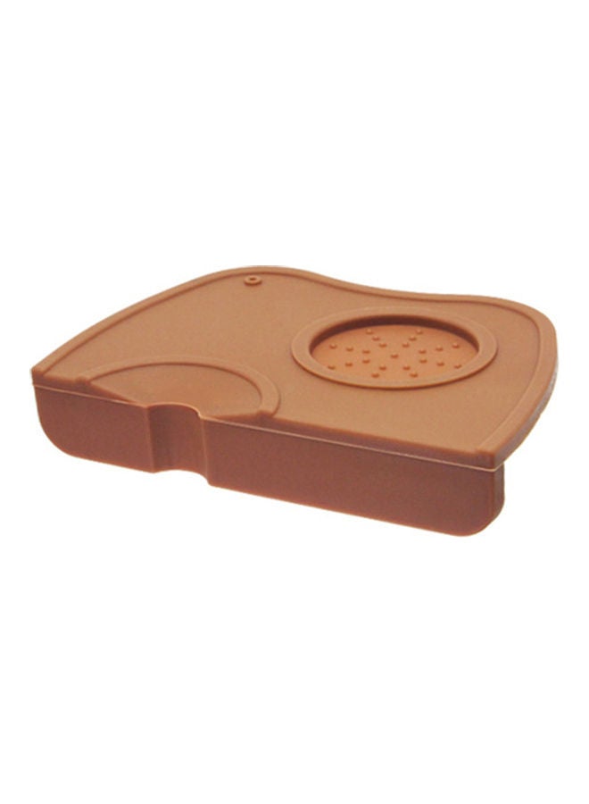 Non-Slip Flexible Tamper Mat Holder Espresso Brown