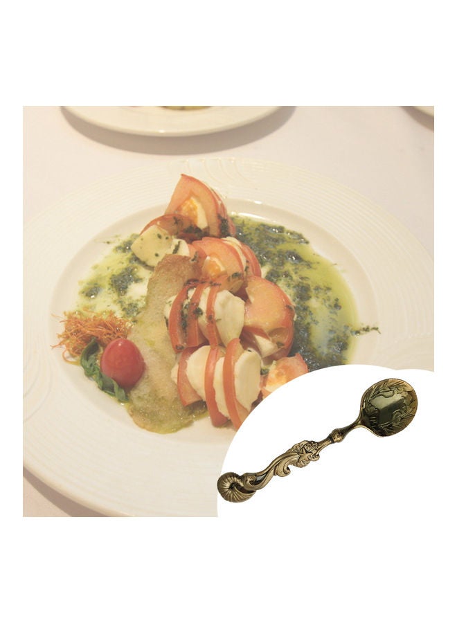 طقم ملاعق حلوى صغيرة للمطبخ مكون من 5 قطع برونزي 20x10x20سم - Image 3