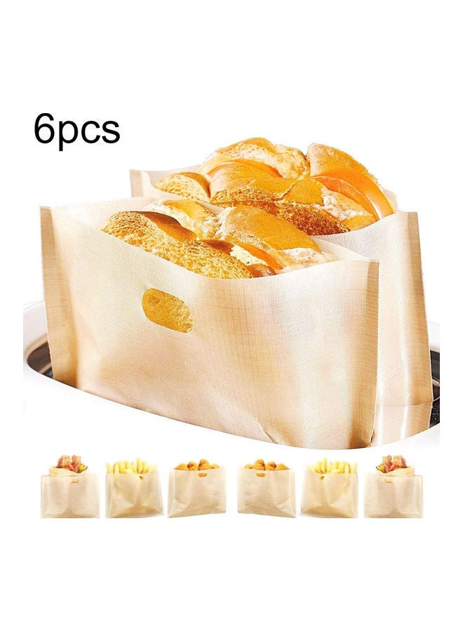 6-piece Reusable Toast Bags Brown - Image 2