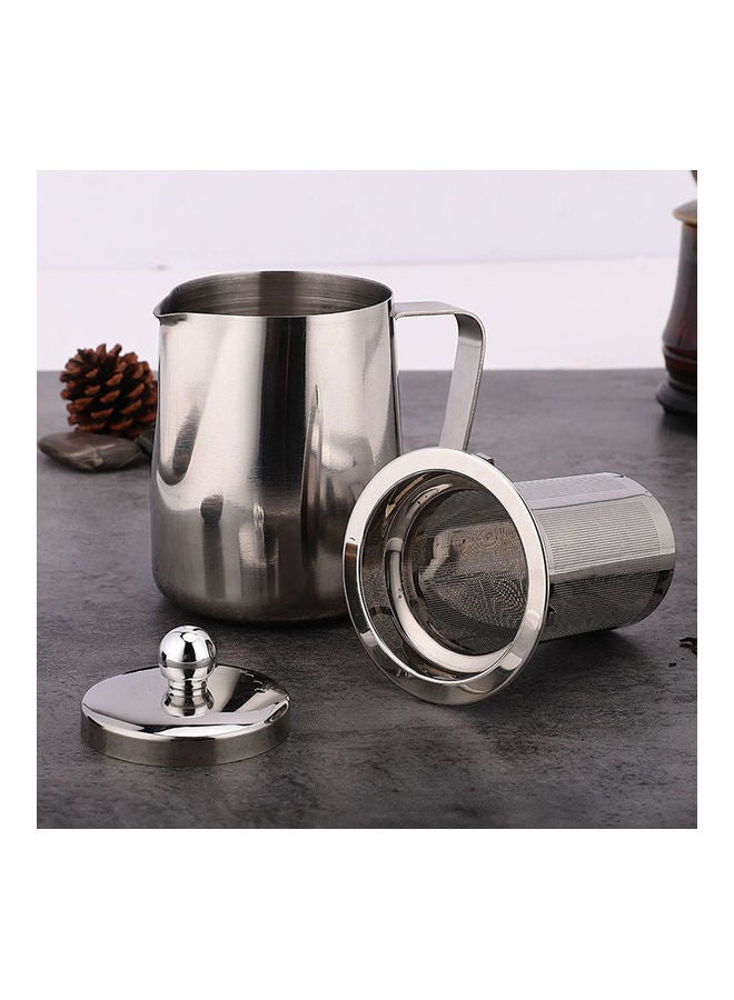 Generic - Stainless Steel Kettle With Removable Infuser Filter Silver 13.7 x 11.4 x 8.5cm - Image 1