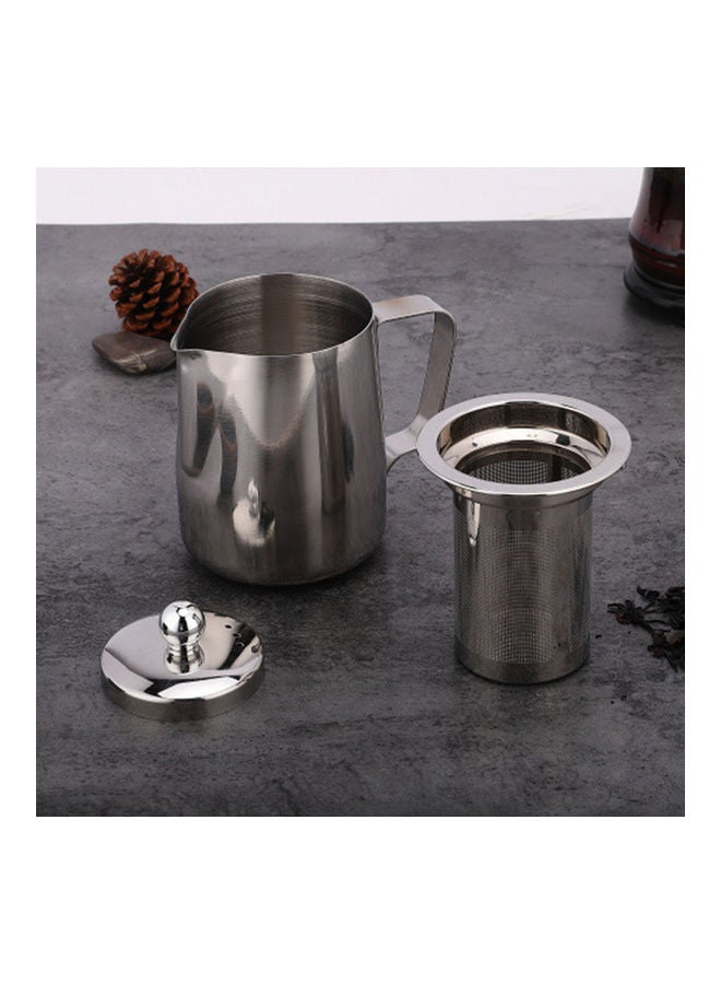 Generic - Stainless Steel Kettle With Removable Infuser Filter Silver 13.7 x 11.4 x 8.5cm - Image 1
