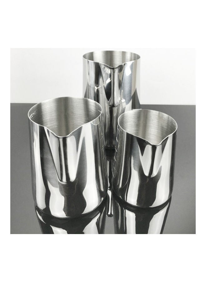 Generic 350/600/1000ml Stainless Steel Coffee Cup with Scale Milk Frothing Pitcher Silver 10.6x9.65x9.25cm  - Image 4