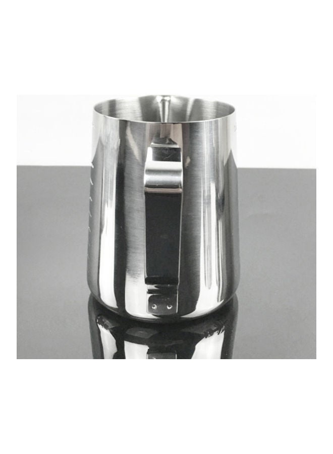 Generic 350/600/1000ml Stainless Steel Coffee Cup with Scale Milk Frothing Pitcher Silver 10.6x9.65x9.25cm  - Image 5