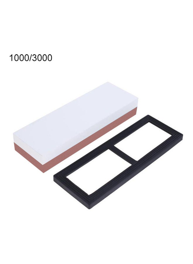 Dual Sided Knife Sharpening Stone White/Red  - Image 1