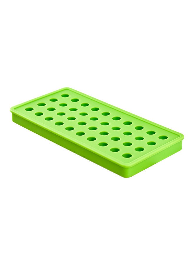 40-Hole Ice Cube Mold Maker Green 24 x 12 x 2cm - Image 1