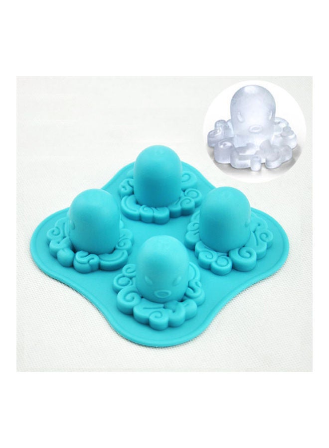 Generic - 4-Grid Octopus Pattern Ice Cube Tray Blue - Image 1