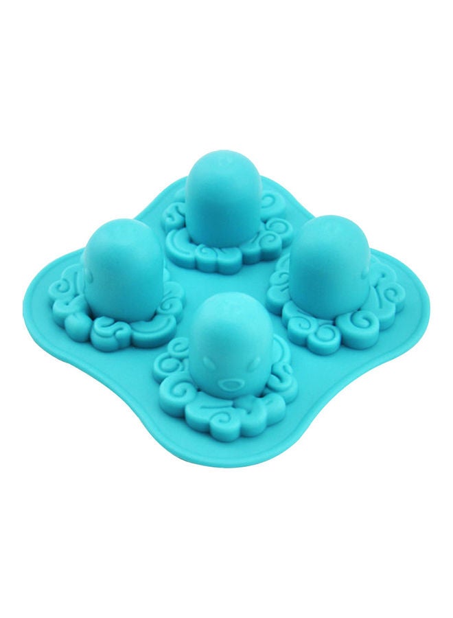 Generic - 4-Grid Octopus Pattern Ice Cube Tray Blue - Image 1