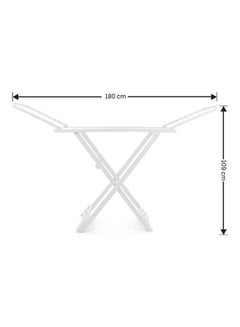 El Helal & Silver Star Rattan Drying Rack White 180x109cm  - Image 2