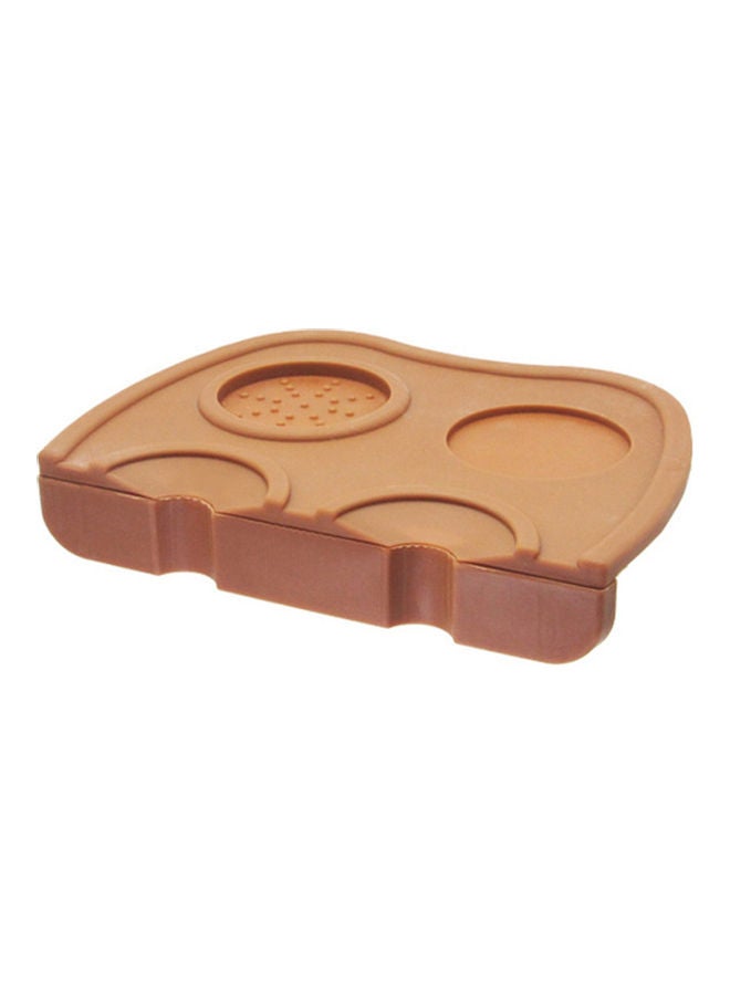 Non-Slip Flexible Tamper Mat Holder Espresso Brown