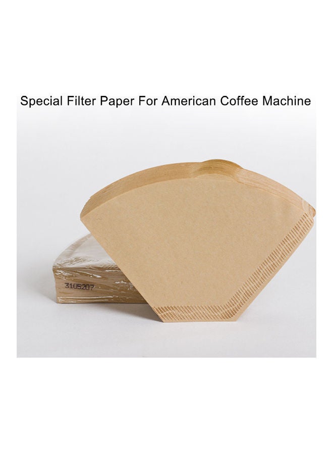 100 Pieces Wooden Unbleached Cone Shape Drip Coffee Filter Paper Brown 10x10x3cm - Image 3