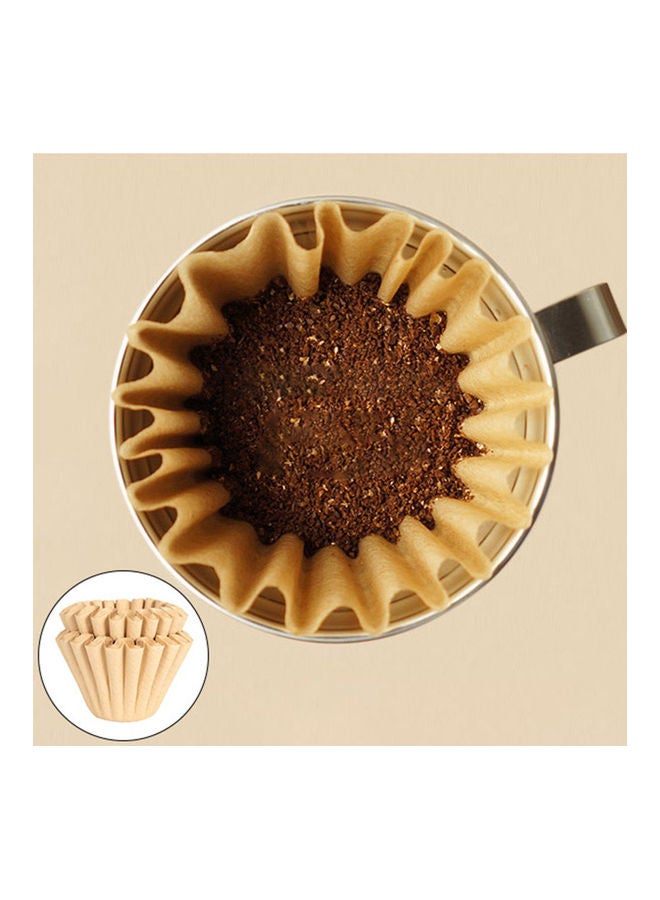 50-Piece Filter Paper Cake Cup Beige 6 x 4.5 x 5cm  - Image 2