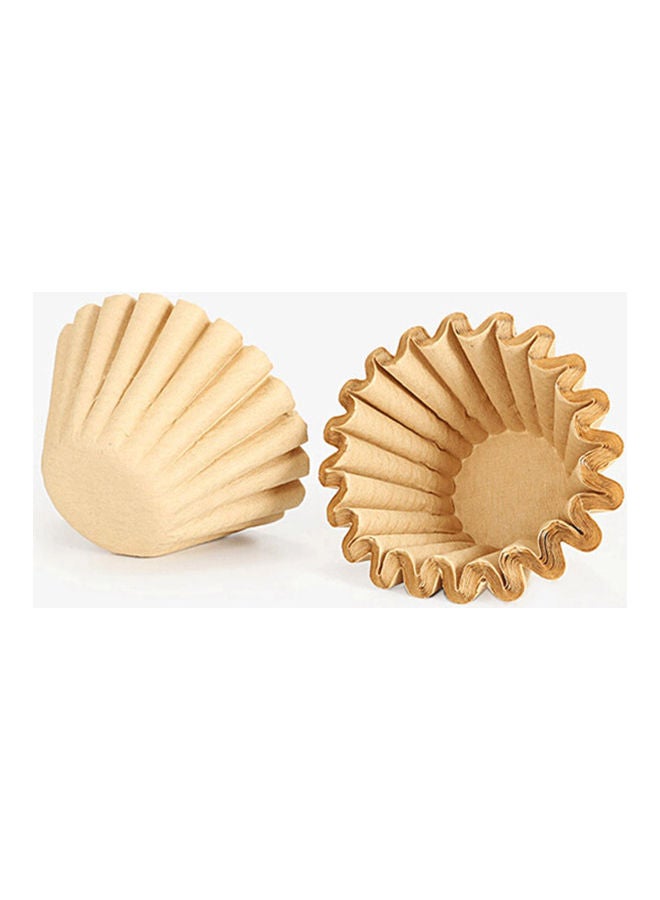 50-Piece Filter Paper Cake Cup Beige 6 x 4.5 x 5cm  - Image 4
