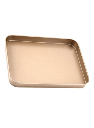 Non-Stick Rectangular Cake Pan Gold 24.4 x 18.3 x 2.5cm - v1612697870/N44221994A_1