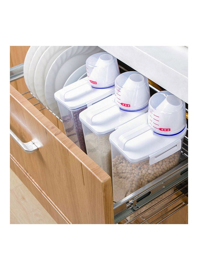 Transparent Plastic Cereal Dispenser Storage Box Transparent 20 x 10 x 20cm  - Image 2
