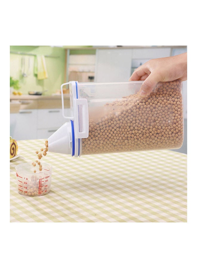 Transparent Plastic Cereal Dispenser Storage Box Transparent 20 x 10 x 20cm  - Image 3
