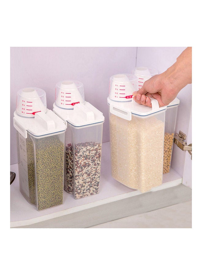Transparent Plastic Cereal Dispenser Storage Box Transparent 20 x 10 x 20cm  - Image 4