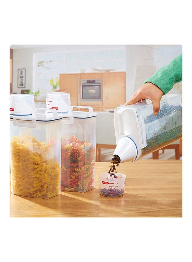 Transparent Plastic Cereal Dispenser Storage Box Transparent 20 x 10 x 20cm  - Image 5