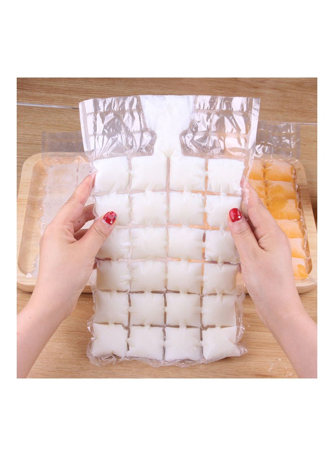 Generic - 10-Piece Disposable Self Sealing Ice Cube Making Bag Multicolour 19 x 3 x 1cm - Image 1