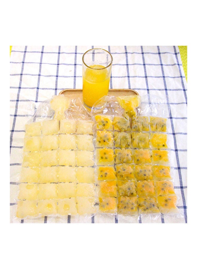 Generic - 10-Piece Disposable Self Sealing Ice Cube Making Bag Multicolour 19 x 3 x 1cm - Image 1