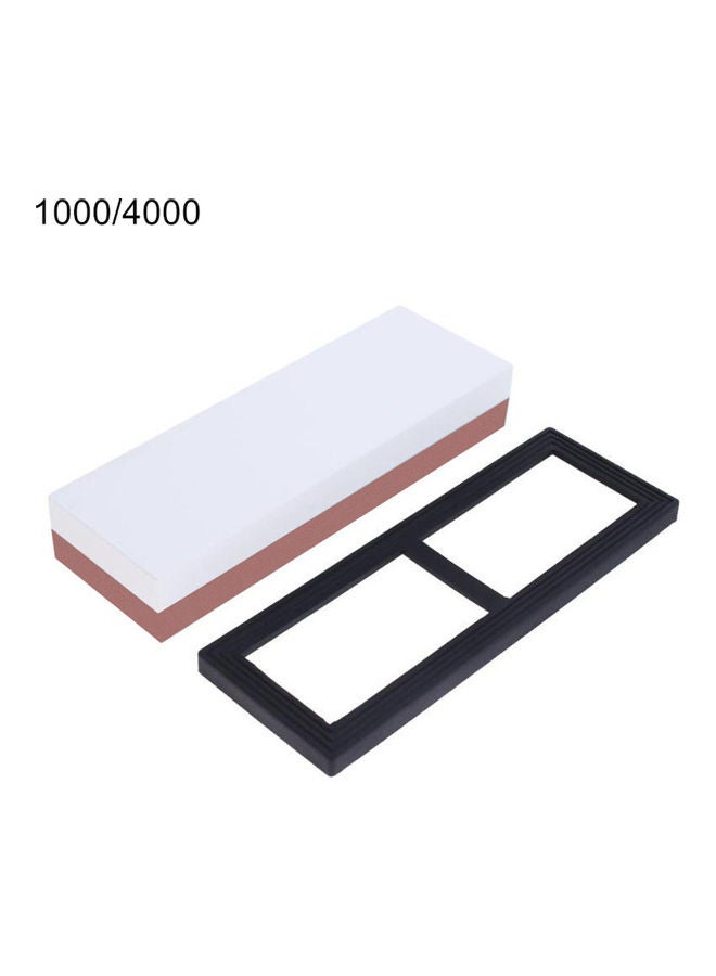 Dual Sided Knife Sharpening Stone White/Red  - Image 1