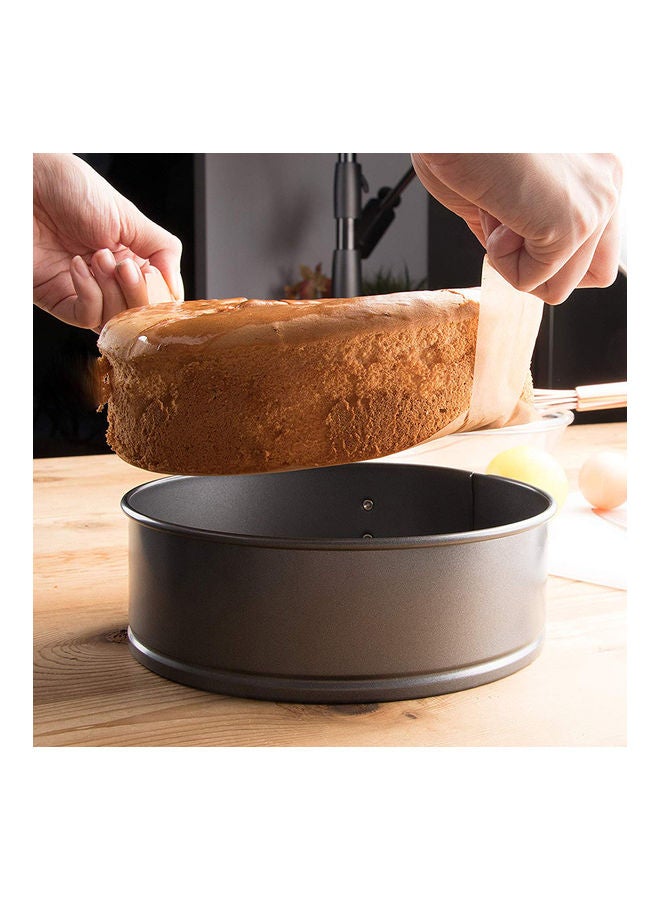 100-Piece Round Silicone Pan Steamer Paper Brown 32.55 x 22.95 x 1.5cm - Image 3