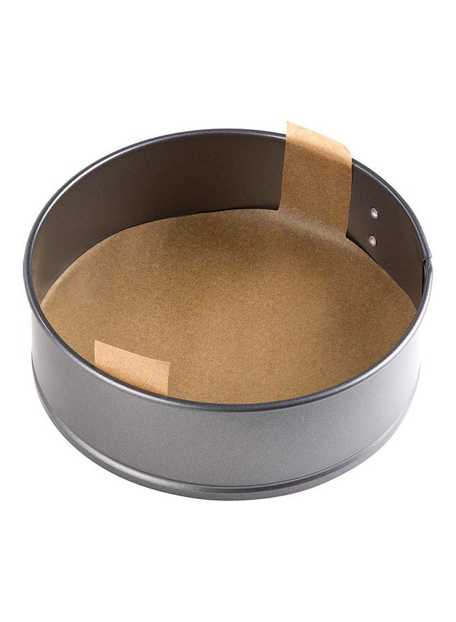 100-Piece Round Silicone Pan Steamer Paper Brown 32.55 x 22.95 x 1.5cm - Image 5