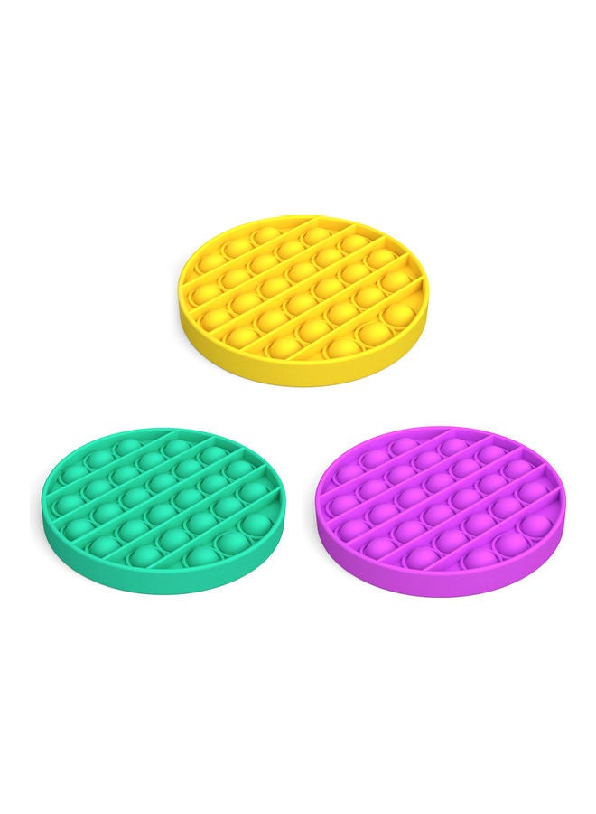 3-Piece Round Push Bubble Special Stress Relief Toy - Image 1