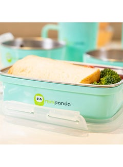 mini panda 7-In-1 Lunchville Meal Set, Durable And Bpa Free Lunchbox, Turquoise  - Image 5