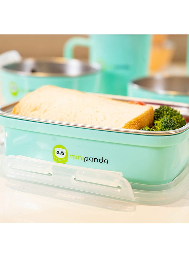 mini panda 7-In-1 Lunchville Meal Set, Durable And Bpa Free Lunchbox, Turquoise  - Image 5