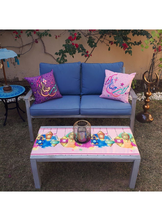 ألوان طقم أغطية وسائد بتصميم عبارة رمضان كريم مقاس 40×40 سم مكون من قطعتين - طراز EE8280R2SETPPN متعدد الألوان 40x40سم - Image 2