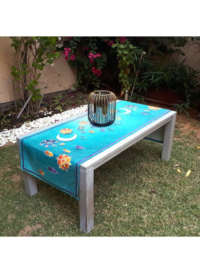 ألوان طقم مكون من 6 مفارش أطباق بطبعة رمضان مع ومفرش واحد كبير متعدد الألوان 140 x 40سم - Image 4