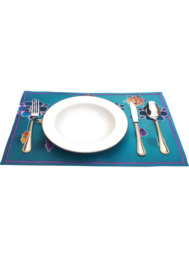 ألوان طقم مكون من 6 مفارش أطباق بطبعة رمضان مع ومفرش واحد كبير متعدد الألوان 140 x 40سم - Image 5