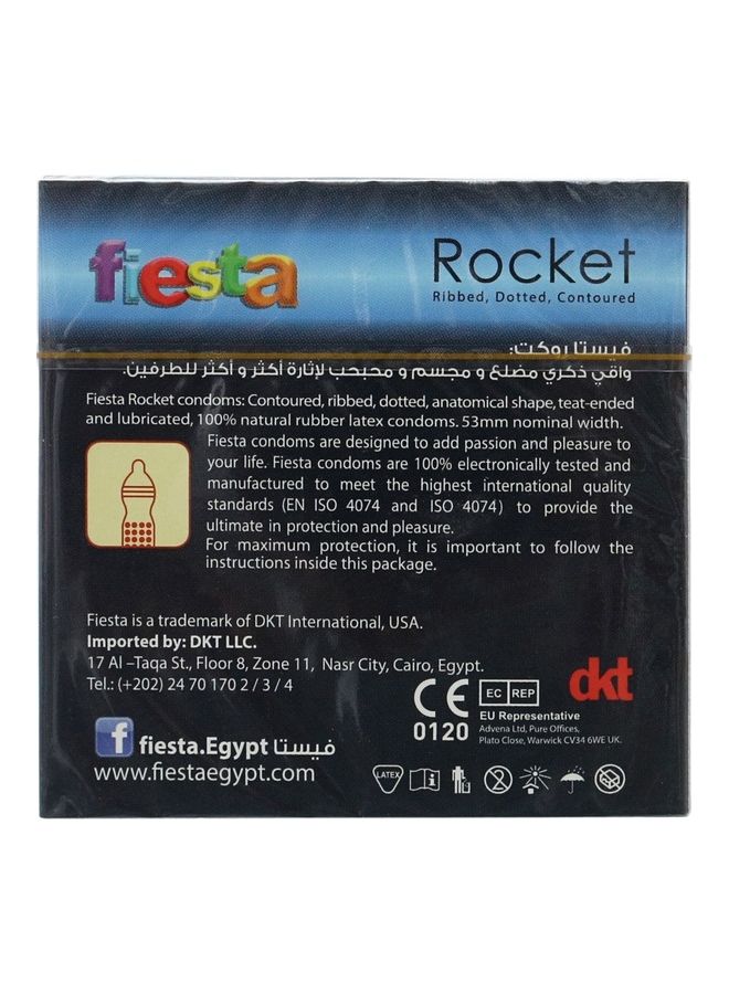 FIESTA 3-Piece Rocket Condoms  - Image 2