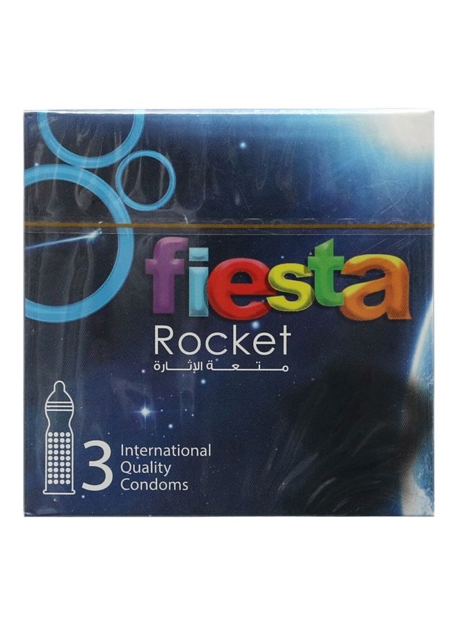 FIESTA 3-Piece Rocket Condoms  - Image 1
