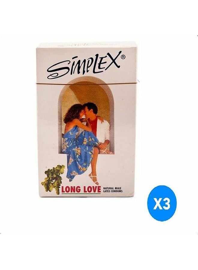 3-Piece Long Love Condom Pack Of 3