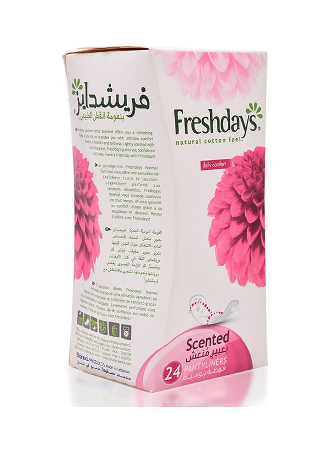 Freshdays 24-Piece Normal Scented Panty Liners White - Image 1