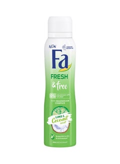 Fa Fresh And Free Deodorant Spray With Lime And Coconut Scent 150ml 