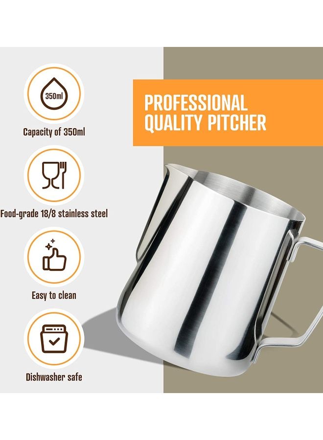 MMG Milk Frothing Steaming Pitchers Stainless Steel 350ml  - Image 3