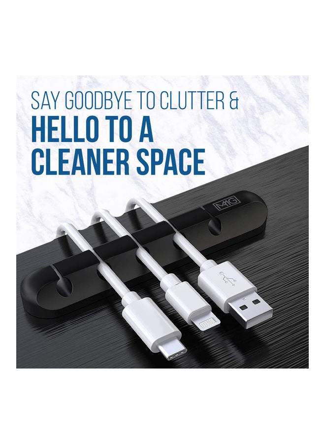 MMG Desktop  Management System Cable Organizer Black  - Image 2