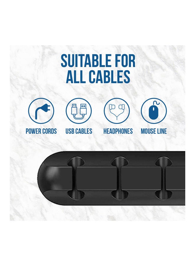 MMG Desktop  Management System Cable Organizer Black  - Image 3