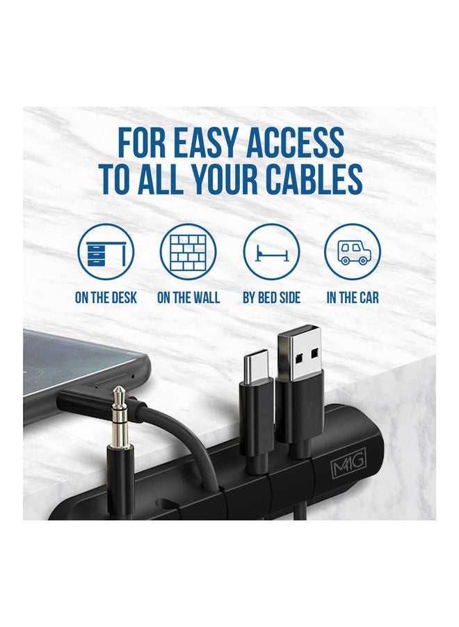 MMG Desktop  Management System Cable Organizer Black  - Image 5