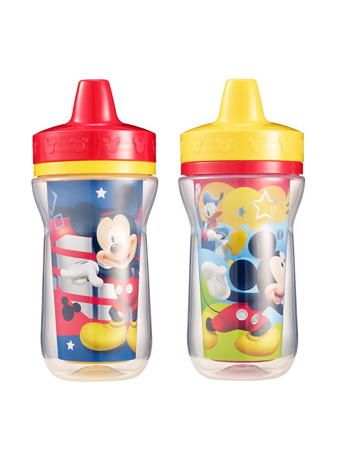 the FIRST years Mickey Mouse Insulated Sippy Cup, Pack Of 2, 9oz - Multicolour- Y9657 - Image 1