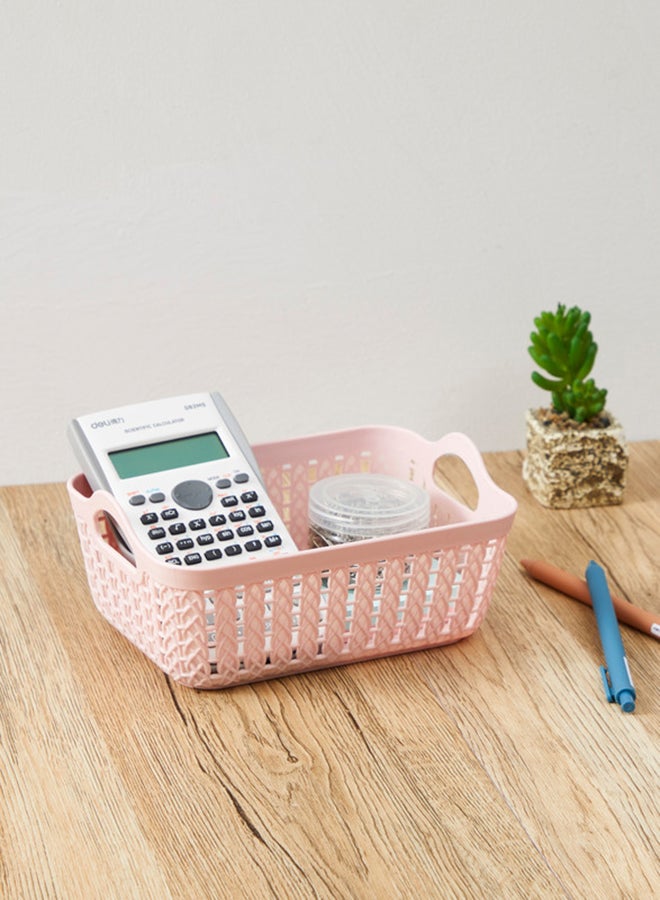 LAWAZIM - 4-Piece Rectangular Plastic Storage Basket Set Multicolour 19.5x14x7cm - Image 1